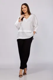 Bluzka MALI #625-057 belyj
