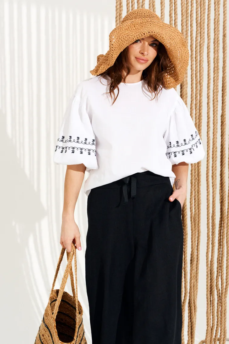 Blouse Elletto Life #13002 belo-chern