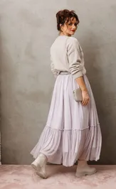 Spódnica Anastasia 1296.1 francuzskij seryj