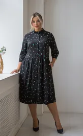 Платье NOVITA 1329 белые цветы