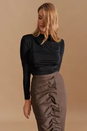 Skirt Elletto Life #2313 korich-chernyj