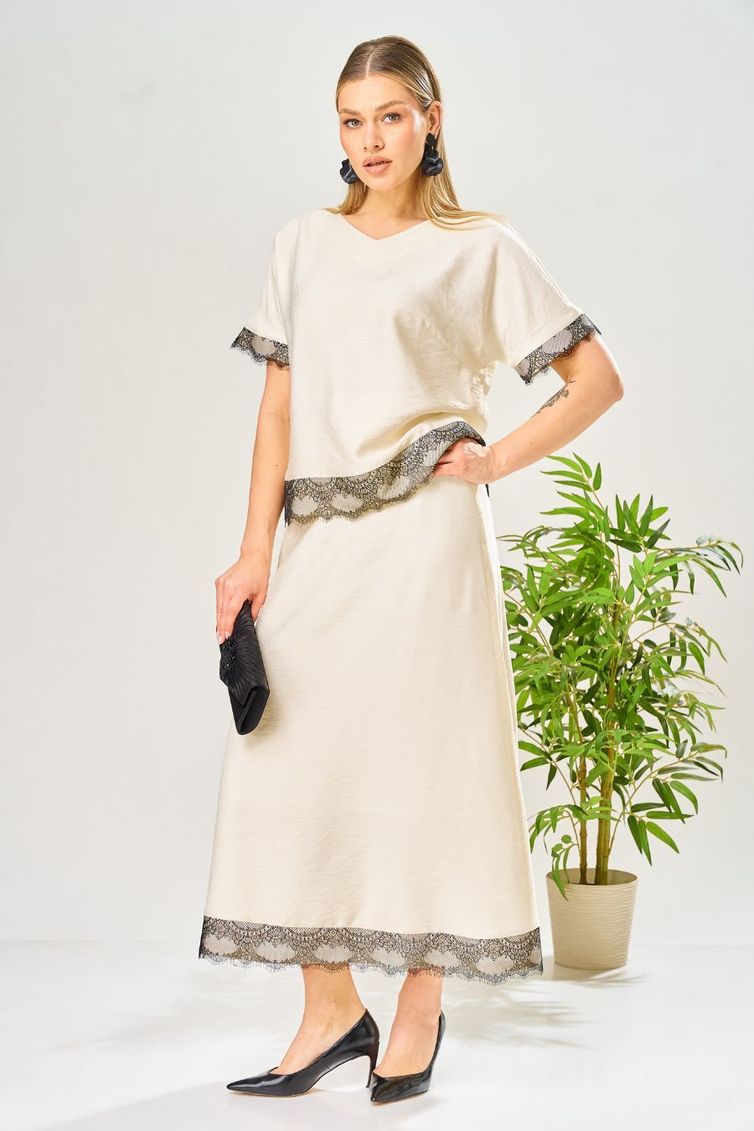 Костюм Ava fashion арт. М-196 молочный-шампанское