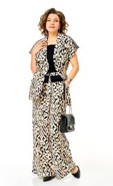 Костюм Michel Chic 1408 бежевый, черный