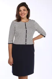 Платье Lady Style Classic арт. 0592 т.син плетение
