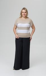 Джемпер Romgil РВ0516-ХМ4 бежевый лайт, белый, серебро