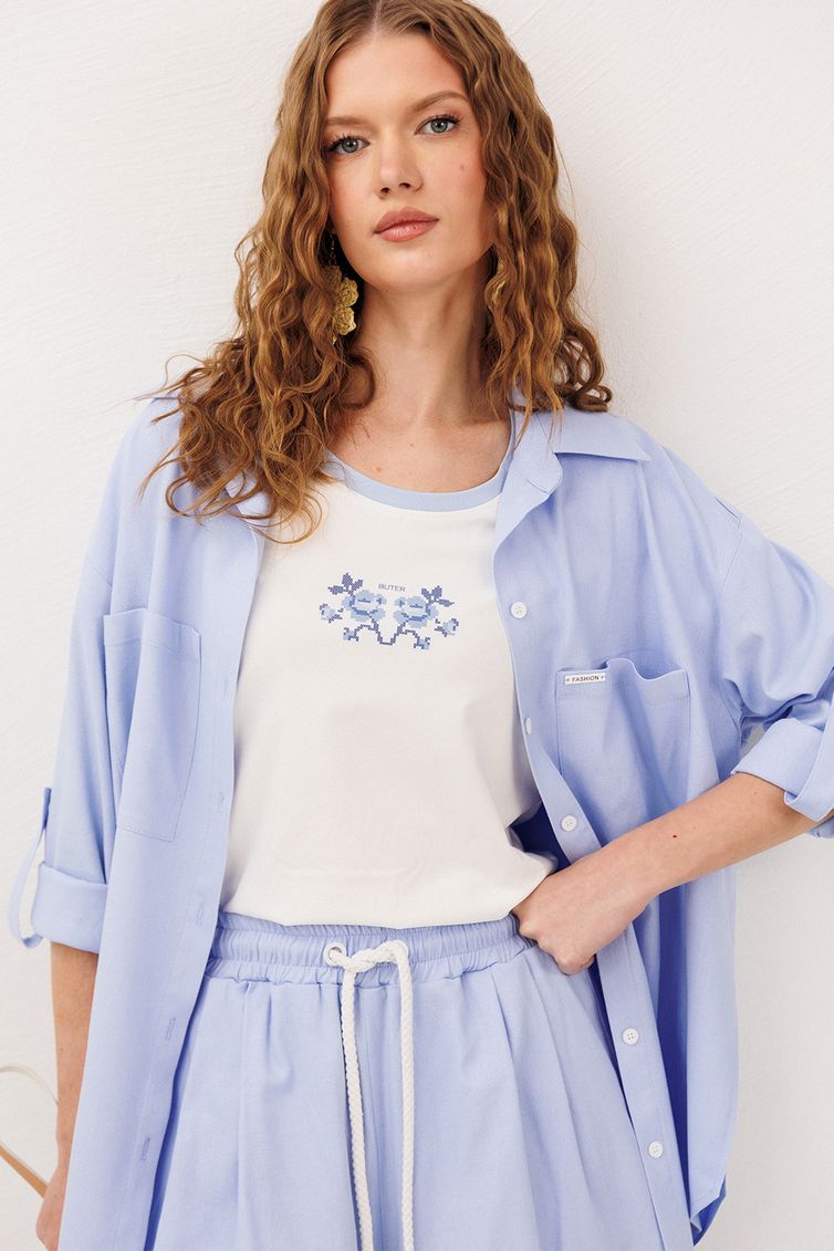 Блузка Buter New арт. 3317 голубой