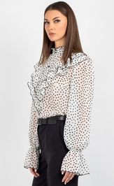 Blouse VIZAVI 744.1 cherno-belyj gorox