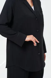 Bluzka BelElStyle #869-307 chernyj s bleskom
