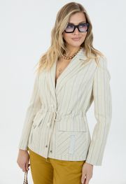 Жакет LM арт. М 0011 полоска льняная