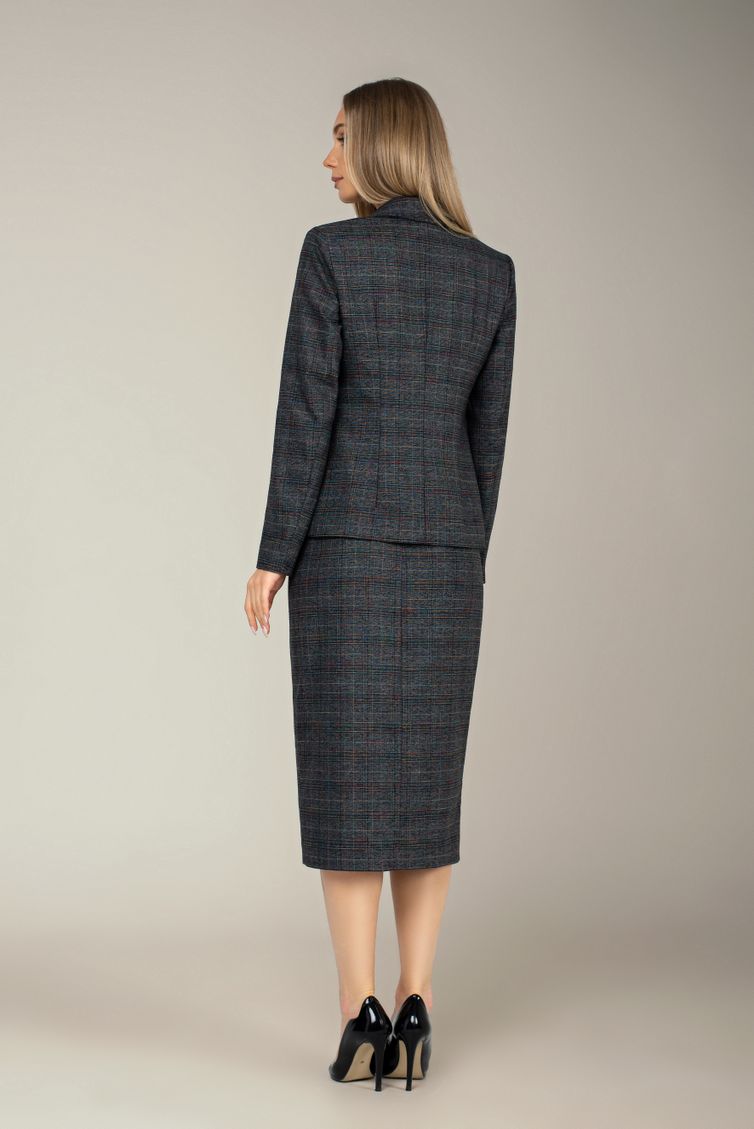 Suit MARIKA #429 t. seryj v kletku