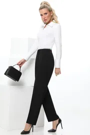 Spodnie DS Trend #Br-0210-0389 (chernye s zashhipami i strelkami)