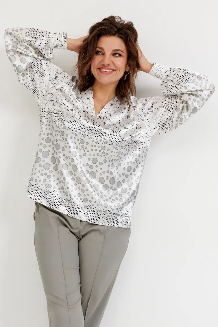 Bluzka BegiModa #4142 krugi na belom