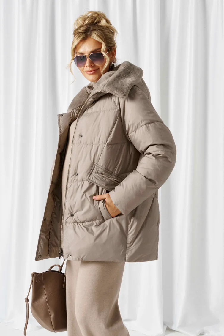 Coat Beautiful & Free #1018 seryj