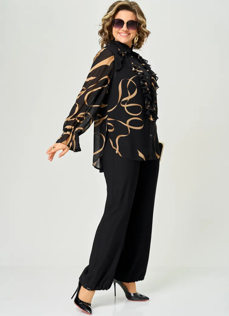 Blouse EVA GRANT #9019 print lenty