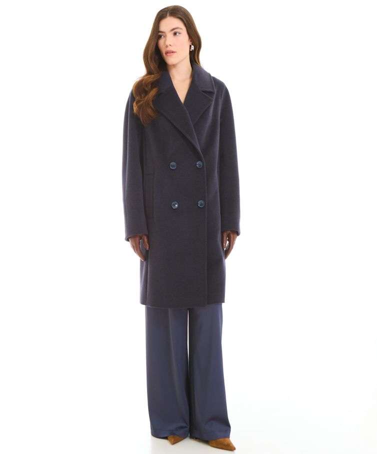 Пальто Elema арт. 1-2392 тёмно-синий 164