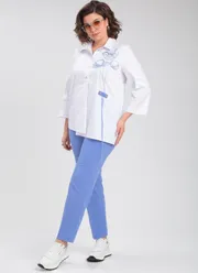 Zestaw Vilena-fashion #954 belyj+goluboj