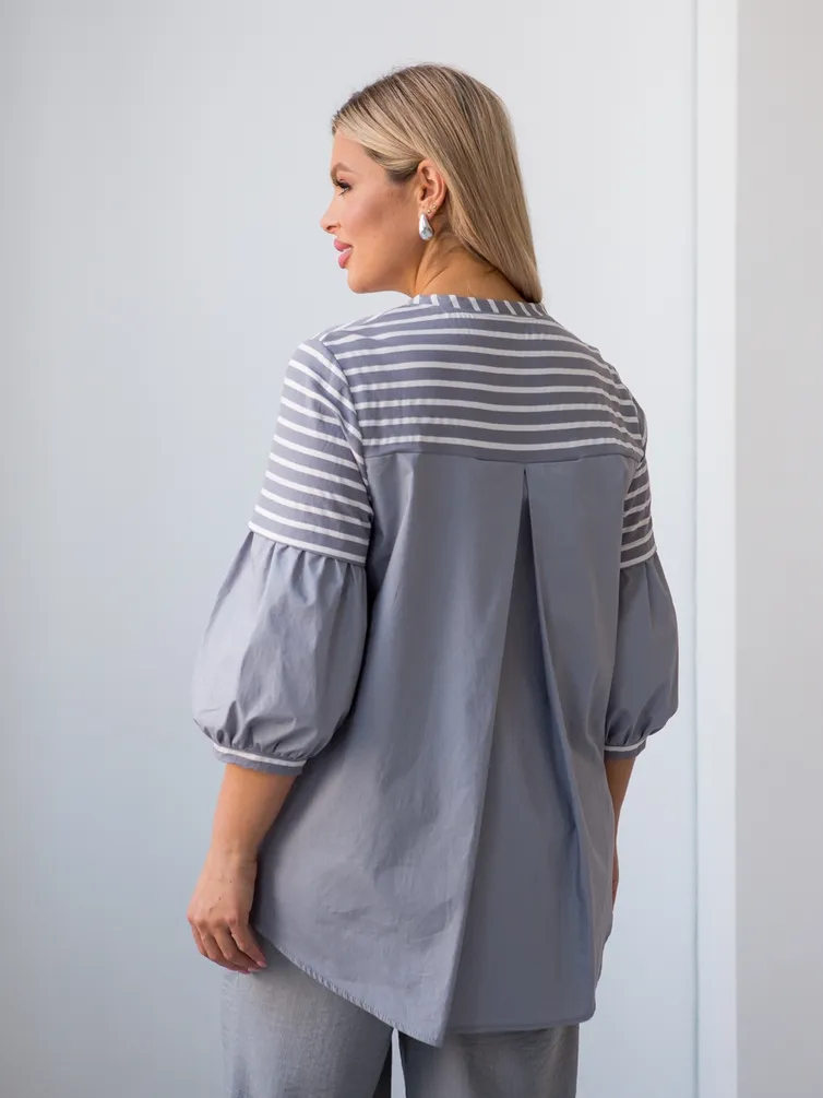 Bluzka NOVITA #1319 seryj