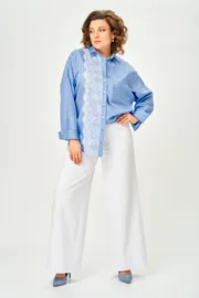 Рубашка Michel Chic арт. 800 голубой ажур