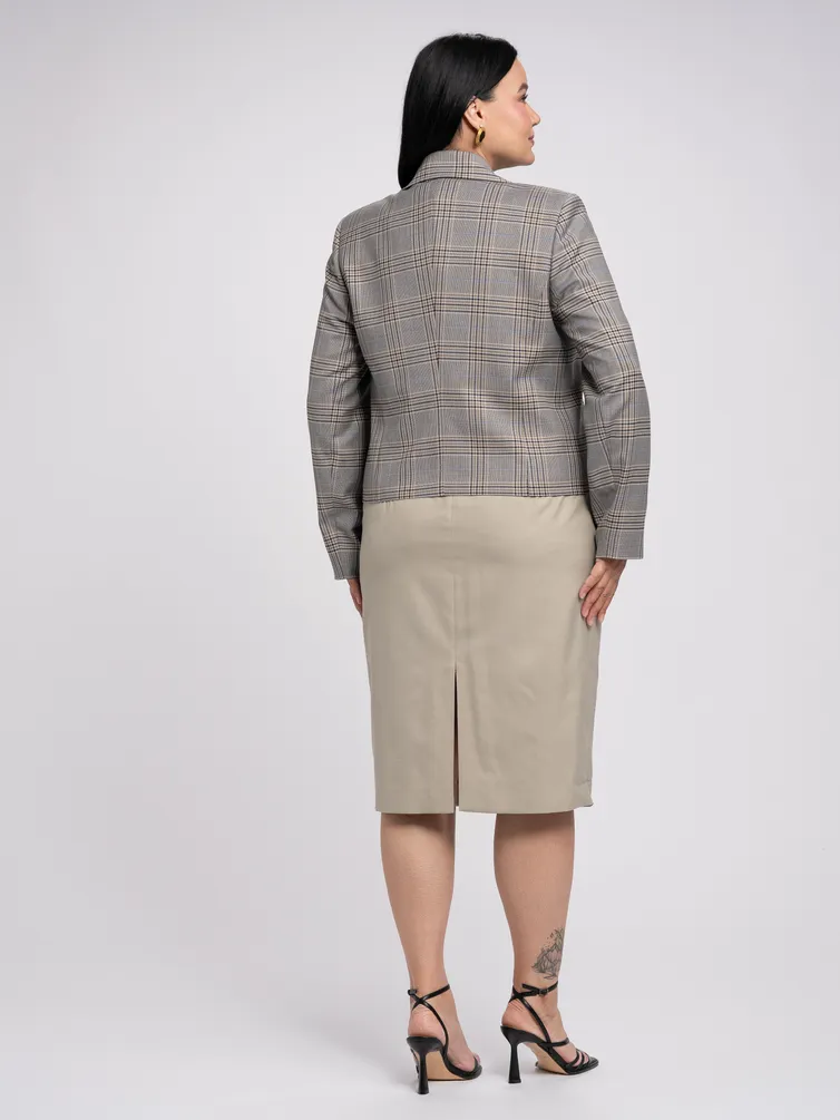 Żakiet FASHION CENTRE #Psh-3606/Bezhevaya kletka