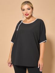 Блуза DORA plus арт. 0324-1 черный матовый