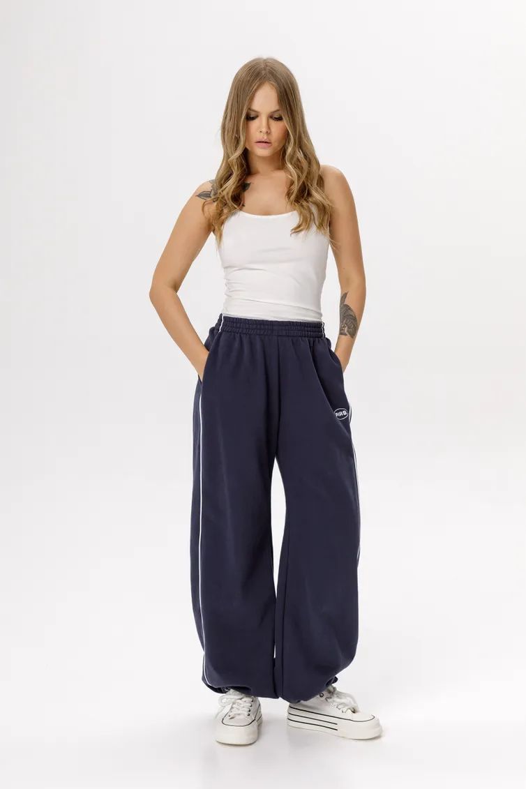 Trousers Pirs #6533 sinij s logo