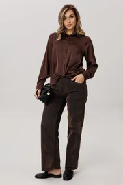 Blouse Anelli Laurel #1663 rubashka gorkij shokolad