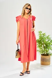 Dress Ava fashion #M-209 korallovyj