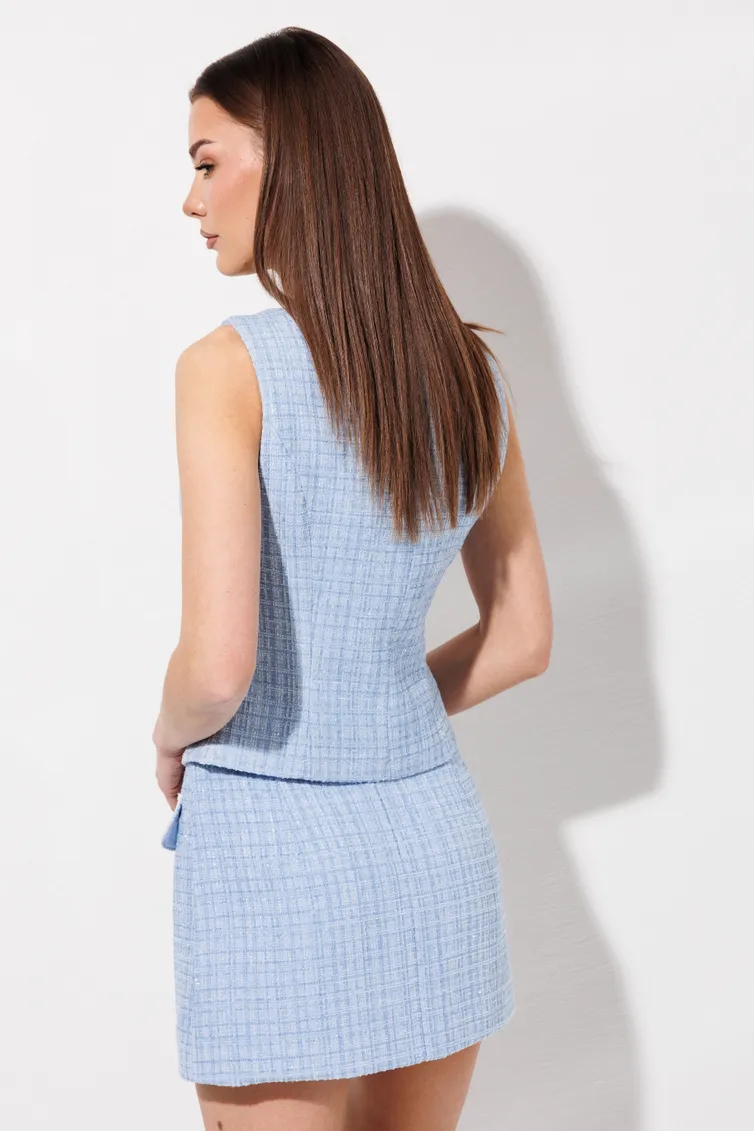 Spódnica V&N fashion #1105_goluboj