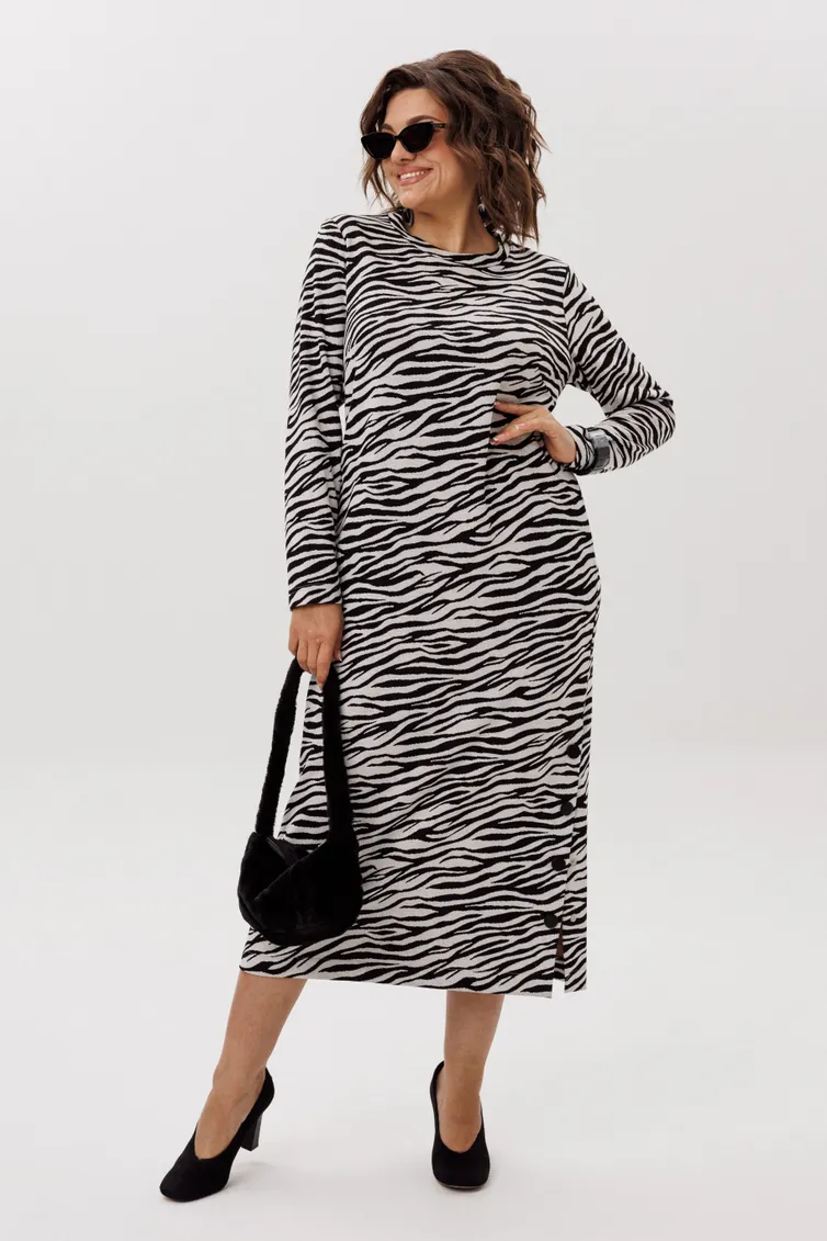 Dress Anelli Laurel #1755 Cherno-beloe kino