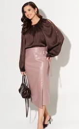 Юбка Alta Moda 1015-4 розовый тауп