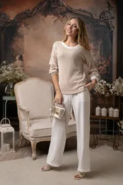 Jumper nika.pl #0303703 Hajdan-37 bezhevyj