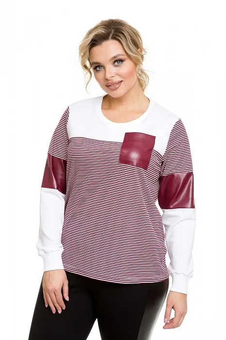 Bluza NOVITA #1119 bordovaya poloska
