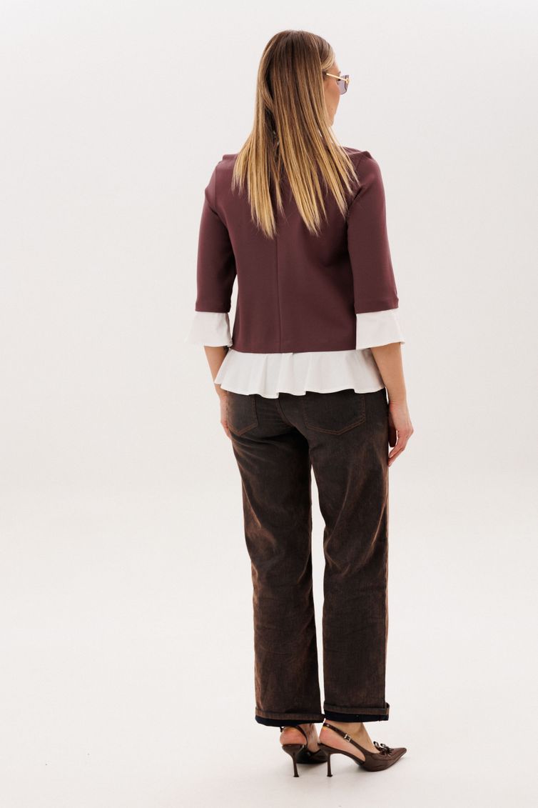 Блуза Anelli Laurel арт. 1824 махагон