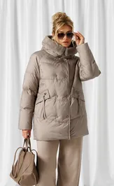 Coat Beautiful & Free 1018 seryj