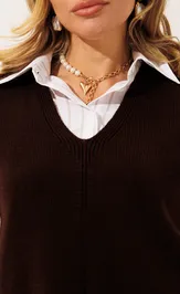 Waistcoat Romgil RV0469-ShE5 glubokij korichnevyj