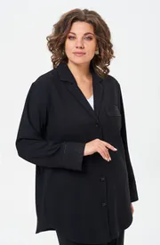 Bluzka BelElStyle #869-307 chernyj s bleskom