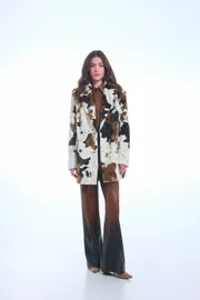 Coat Elema #9-2023 molochnyj print 164
