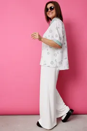 Bluzka BegiModa #4132 shalfej na belom