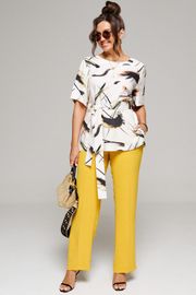 Комплект Beautiful & Free арт. 6144 абстракция+горчица