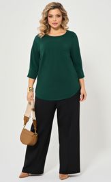 Блуза DORA plus 0220-2 темно-зеленый