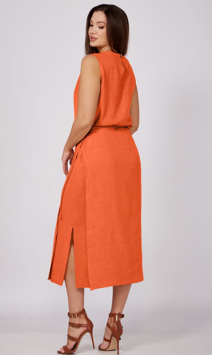 Dress Verita moda #N-2295 oranzh