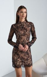 Платье Леди лайн 3326 чёрное +беж