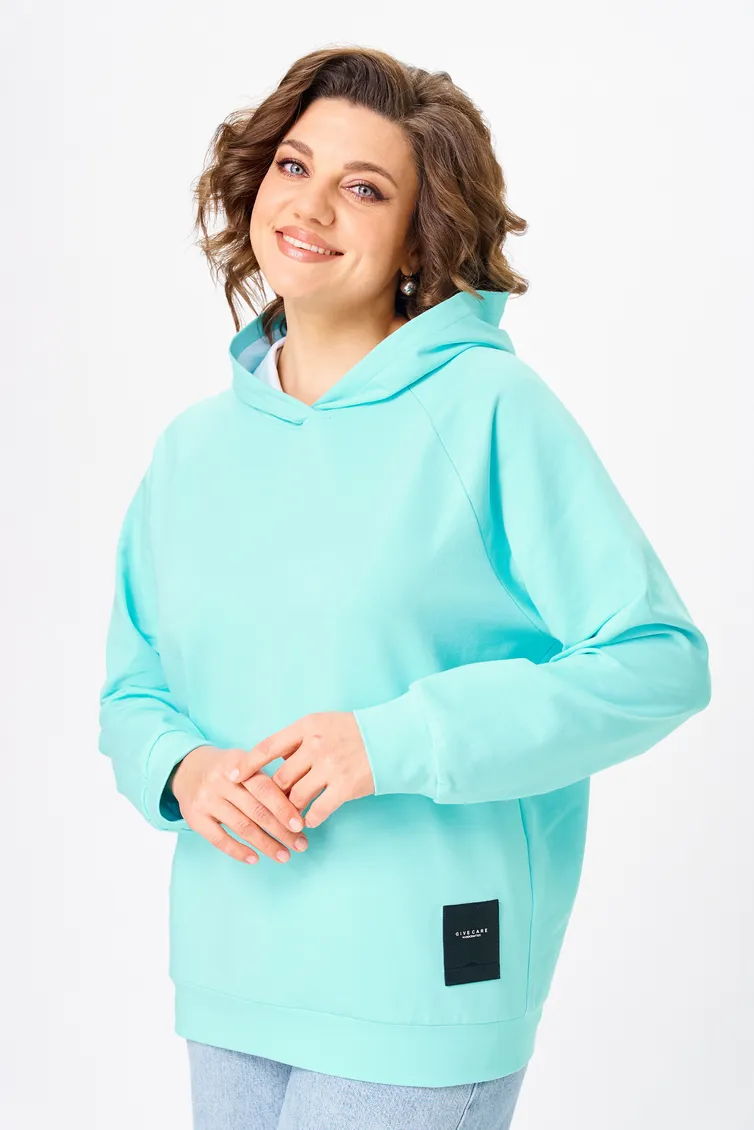 Hoodie Rumoda #2283 biryuzovyj