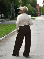 Trousers NOVITA #1481 korichnevyj