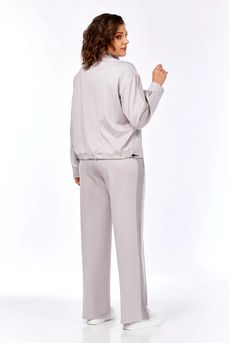 Suit Olga Style #S1001 svetlo-seryj
