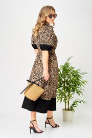 Платье Ava fashion арт. М-194 черный-бежевый