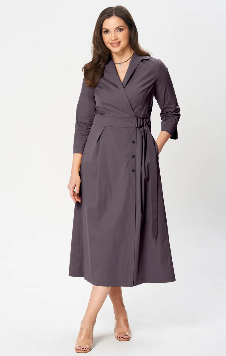 Sukienka Verita moda #N-2348 baklazhan