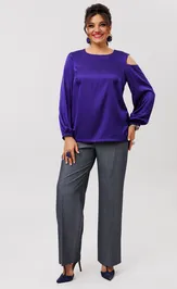 Bluzka Anelli Laurel 1595 indigo