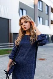 Sukienka Amori #9787 170 temno-sinij
