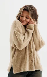 Cardigan Anelli Laurel 1661 bezhevyj pushistik